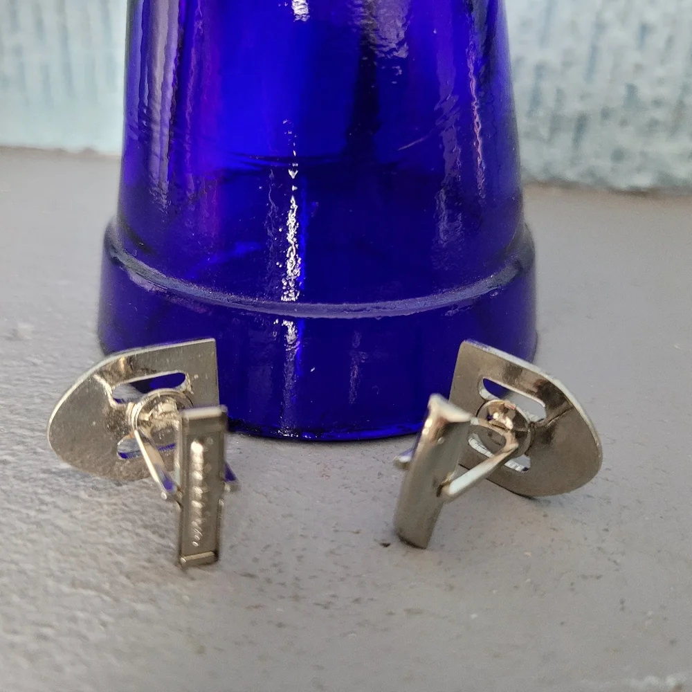 Vintage Silver Tone Cuff links